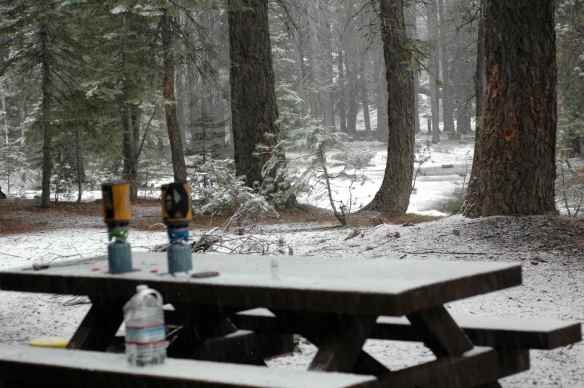 Our stoves boiling water for breakfast.