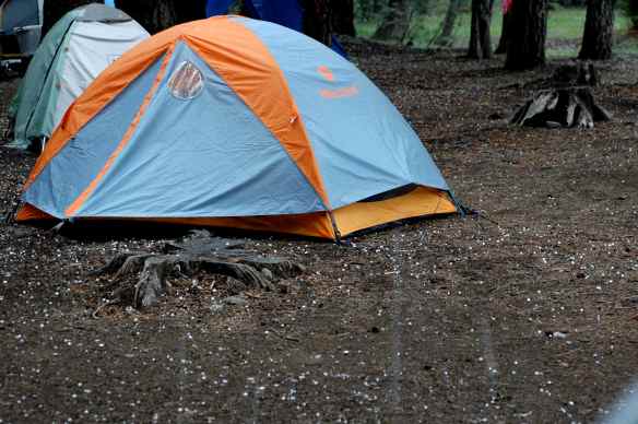 We hid in our tents.