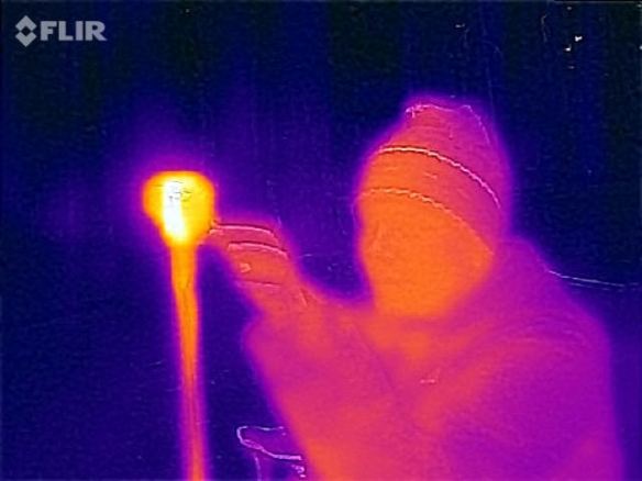 A freshly-roasted marshmallow is quite hot.